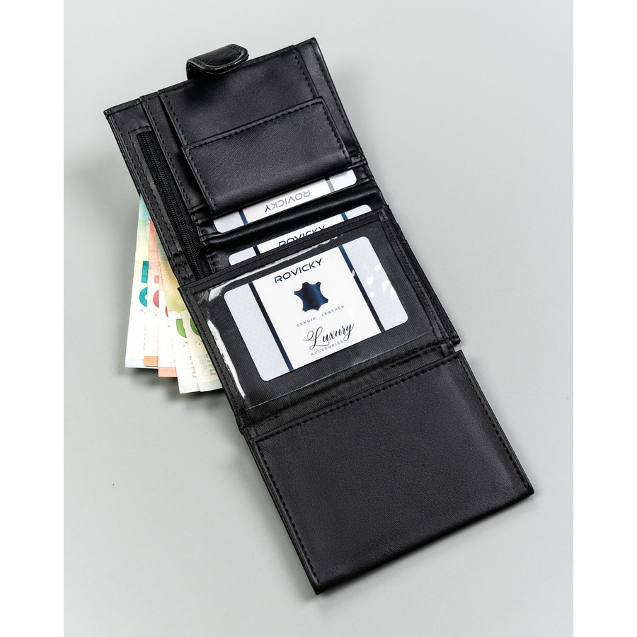 Cavaldi Férfi Eco Bőr Pénztárca - F18-072W-BL-BLACK -Fekete - Image 6