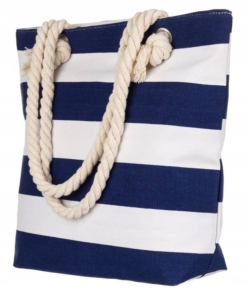 Női shopper strand táska -FB01-BIG STRAPS-0699- Kék - Image 3