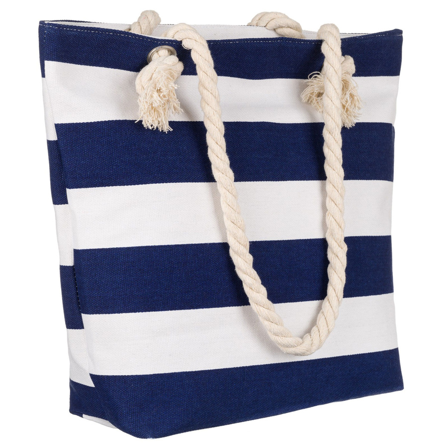 Női shopper strand táska -FB01-BIG STRAPS-0699- Kék