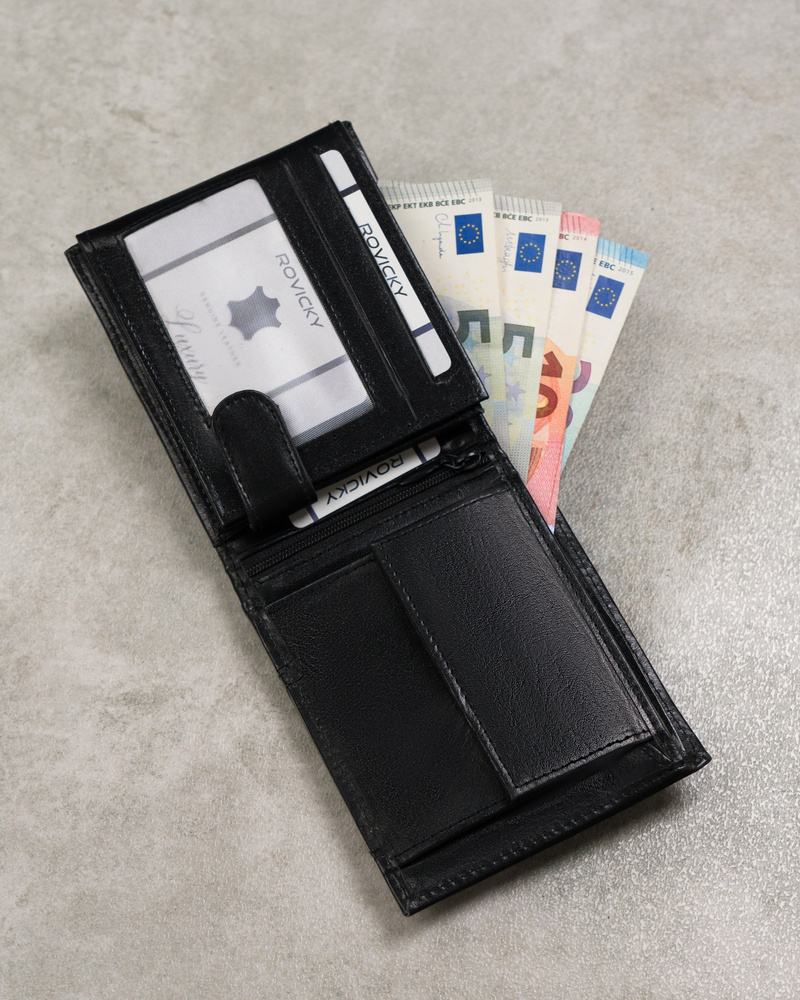 Cavaldi Férfi Bőr Pénztárca -0002-P-BS-RFID-9310- Fekete- - Image 6