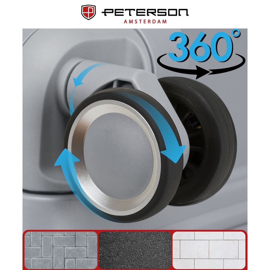 Peterson Kézipoggyász -PTN PP-09-WL-1587 G -Szürke- 70 x 47 x 29 cm - Image 9