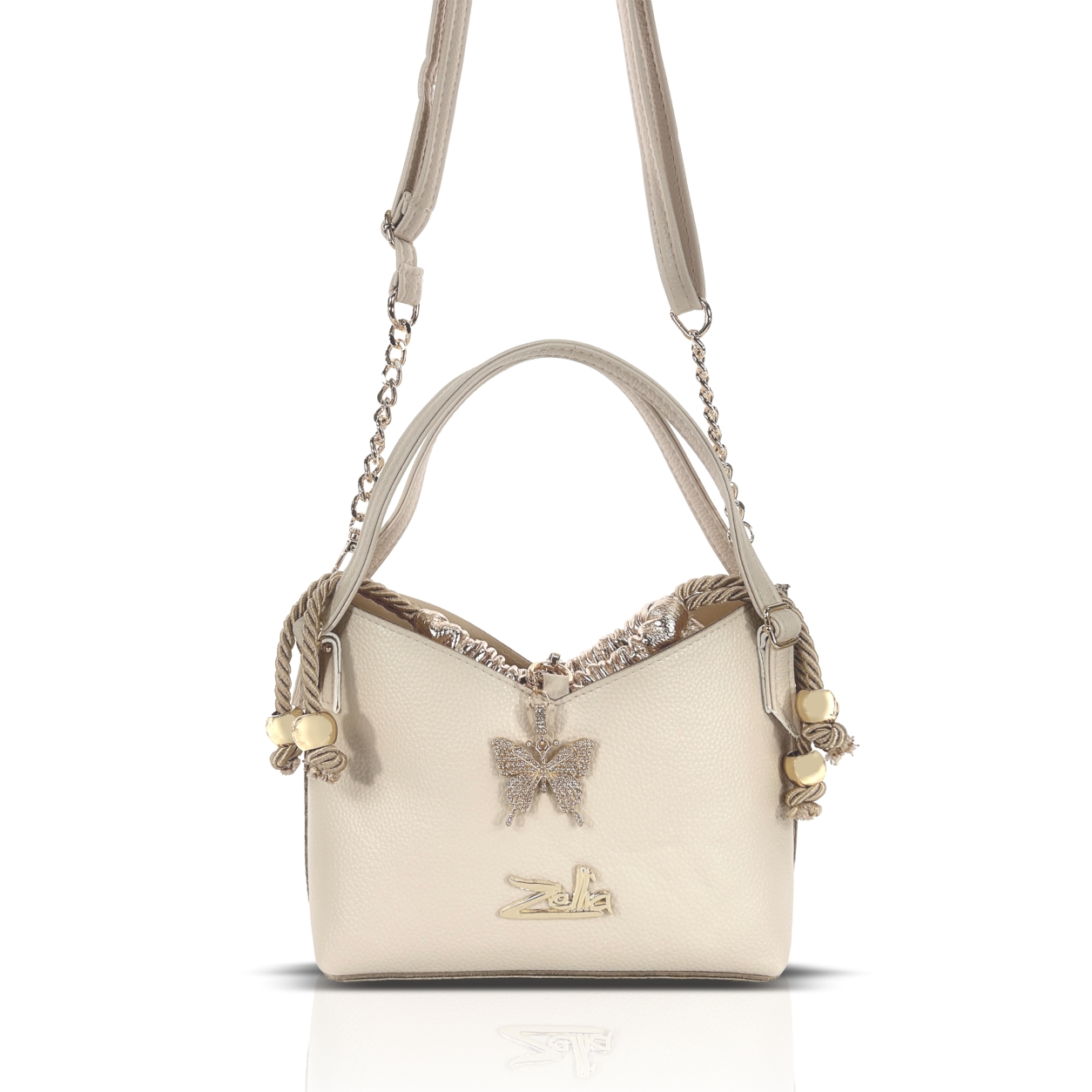 Zellia Női Oldaltáska 26048 Beige - Image 3