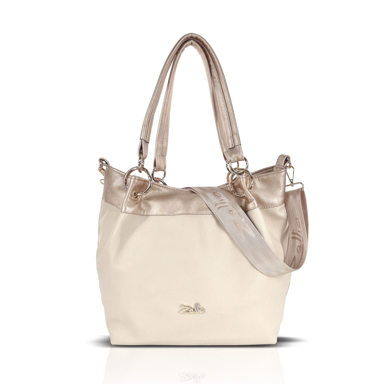 Zellia Női Válltáska Zlb475 Beige-Arany - Brw -