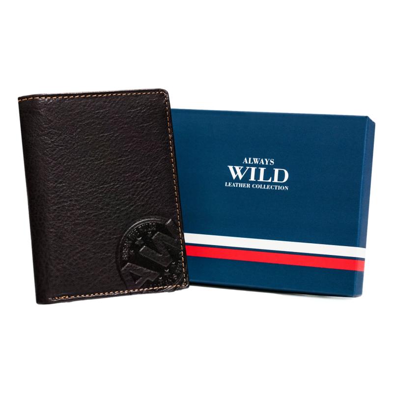 Wild Férfi Bőr Pénztárca -N4-WCN-RFID-7924 Barna