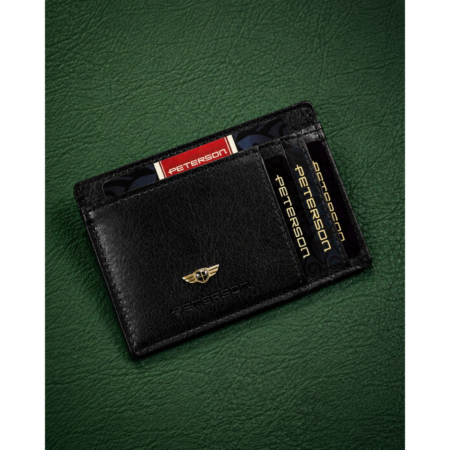 Peterson Férfi Bőr Kártyatartó -PTN CC-224-BMVT BLACK - Fekete - Image 3