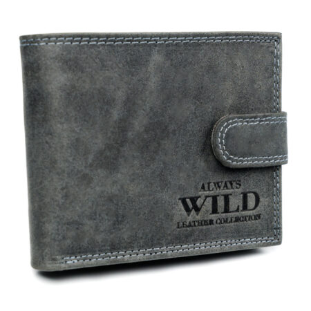 Wild Férfi Bőr Pénztárca -N992L-CHM BLACK- Fekete