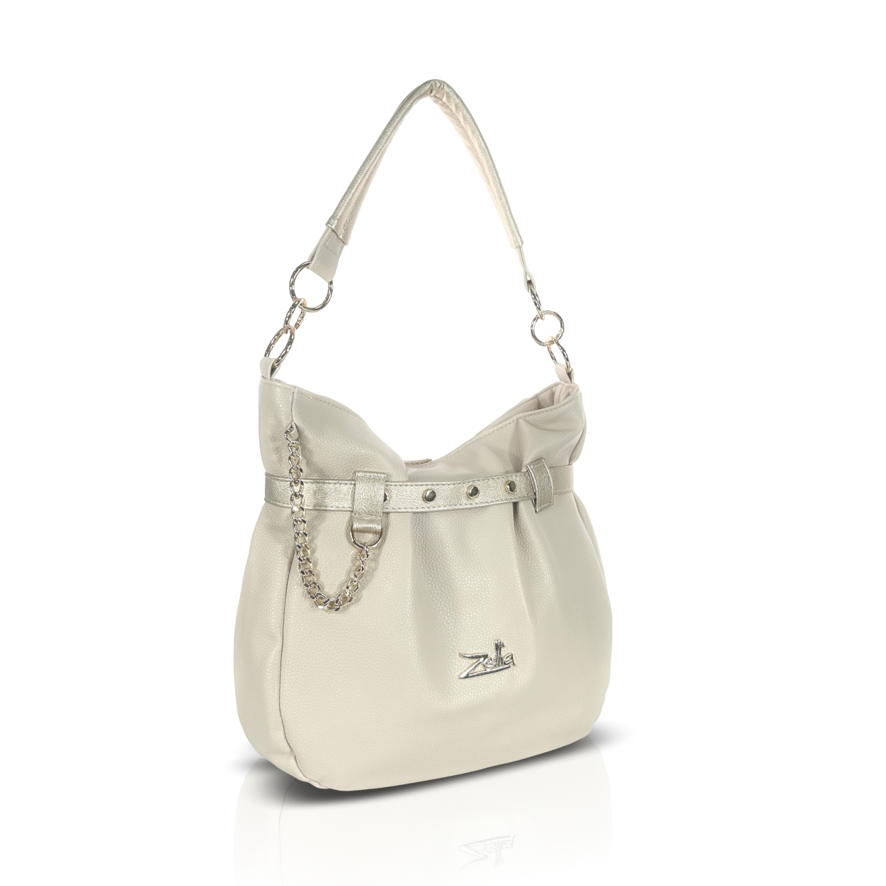 Zellia Női Válltáska 25017 Beige-Arany - Image 2