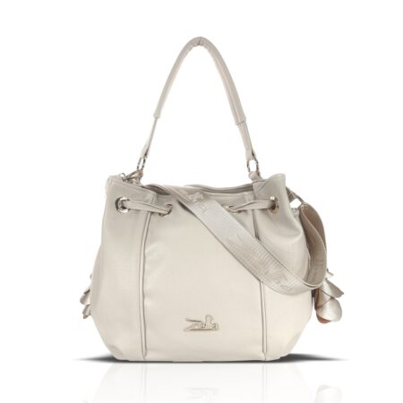 Zellia Női Válltáska 26030F Beige-Arany - Virág Dísszel -