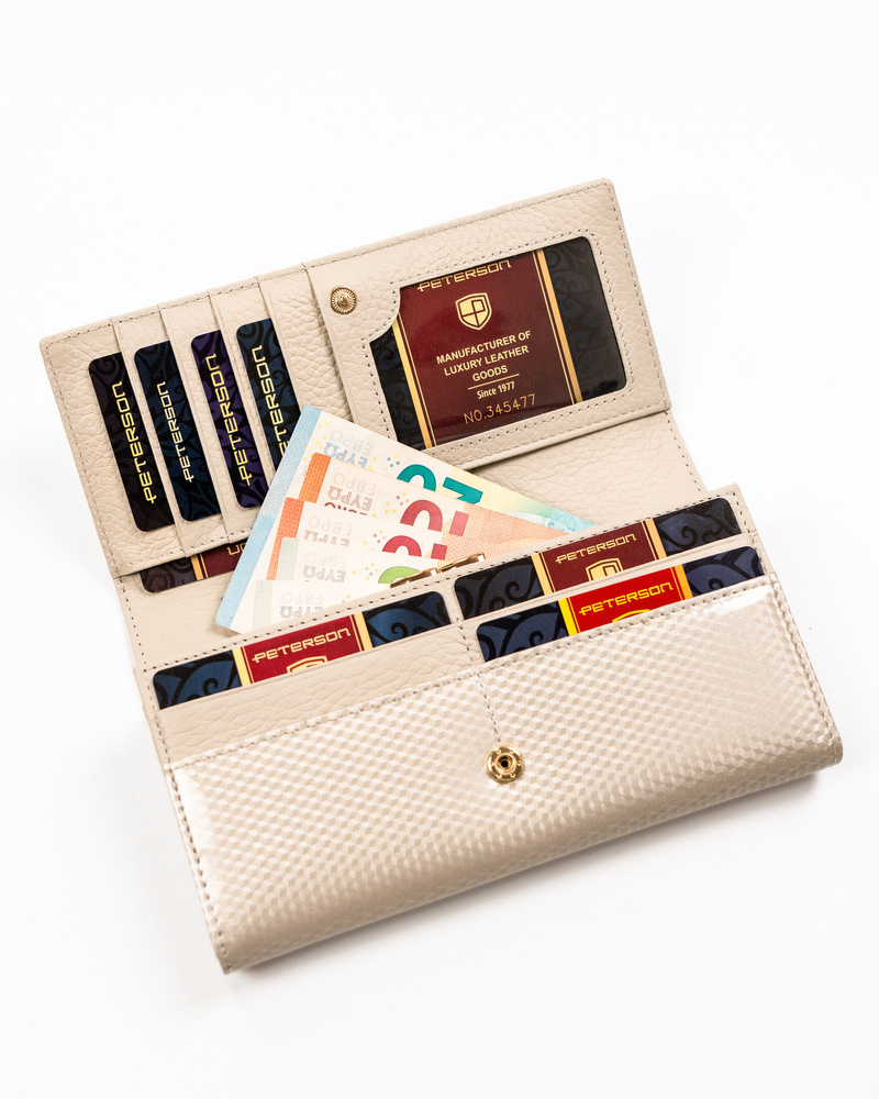 Peterson Női Bőr Pénztárca Ptn 42122-Sbr-7297 Beige - Image 6