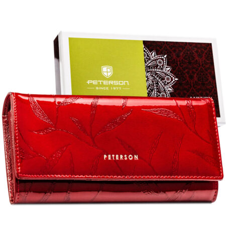 Peterson Női Bőr Pénztárca Ptn 72401-Lpc-2169 Red