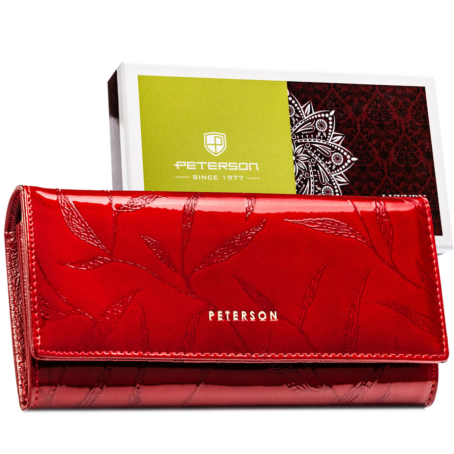 Peterson Női Bőr Pénztárca Ptn 72401-Lpc-2169 Red