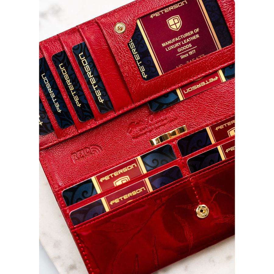 Peterson Női Bőr Pénztárca Ptn 72401-Lpc-2169 Red - Image 8