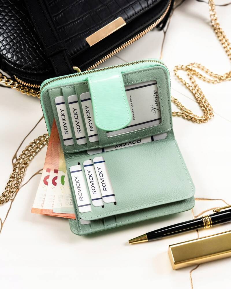 Lorenti Női Bőr Pénztárca 76115-Sh-Rfid-8-6593 Mint - Menta - Image 4