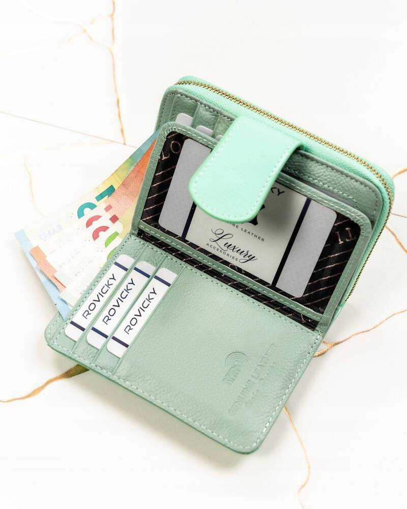 Lorenti Női Bőr Pénztárca 76115-Sh-Rfid-8-6593 Mint - Menta - Image 7