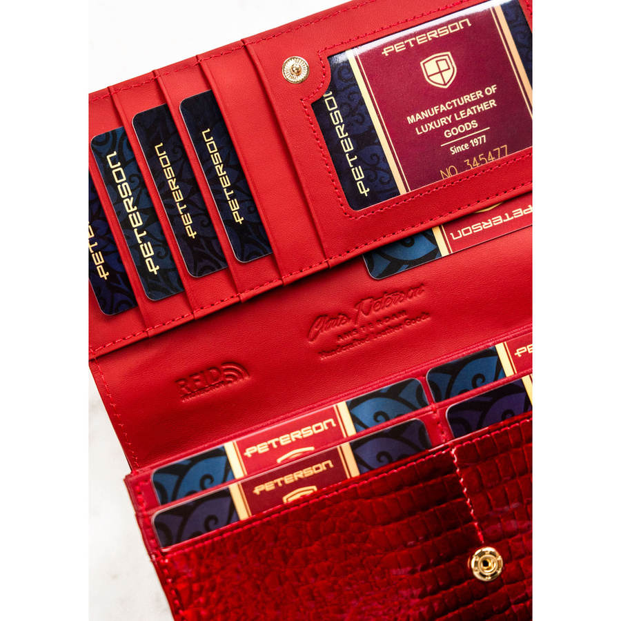Peterson Női Bőr Pénztárca Ptn Ph20-1-Rs-5600 Red - Piros - Image 7