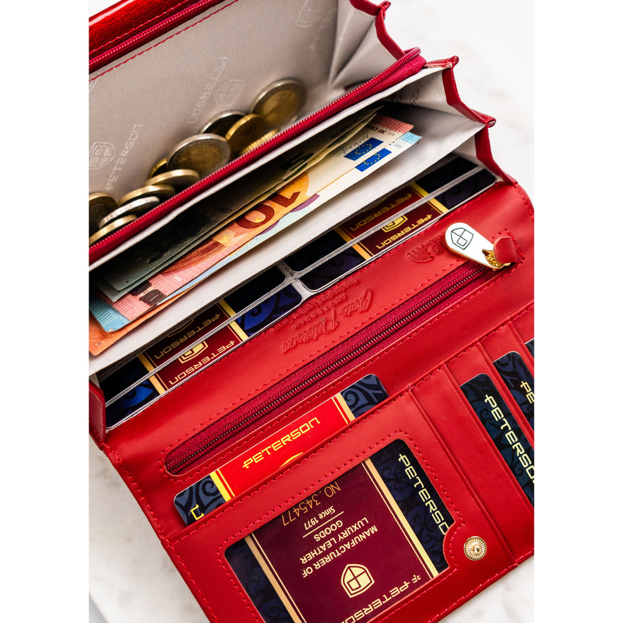 Peterson Női Bőr Pénztárca Ptn Ph28-1-Rs-5709 Red - Piros - Image 10