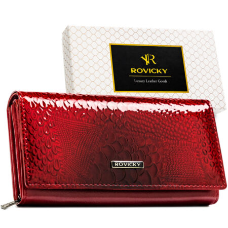 Rovicky Női Pénztárca - Echo És Természetes Bőr Rpn-28-Rsp-5913 Red - Piros