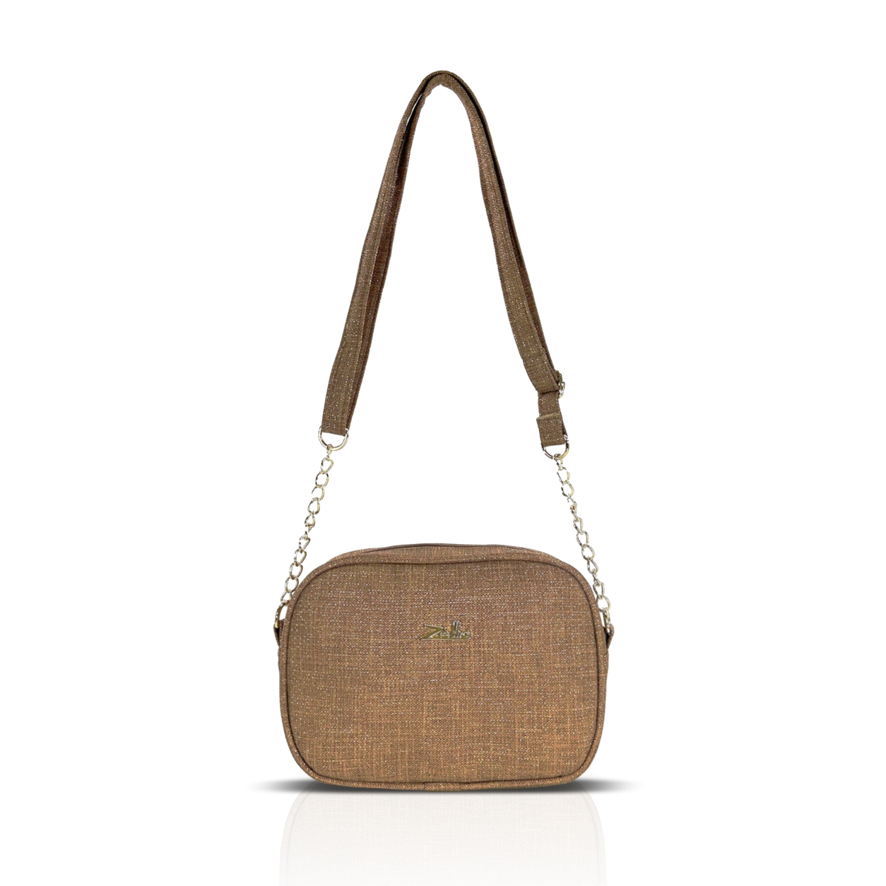 Zellia Női Oldaltáska Zlb202 Camel - Shimmer -
