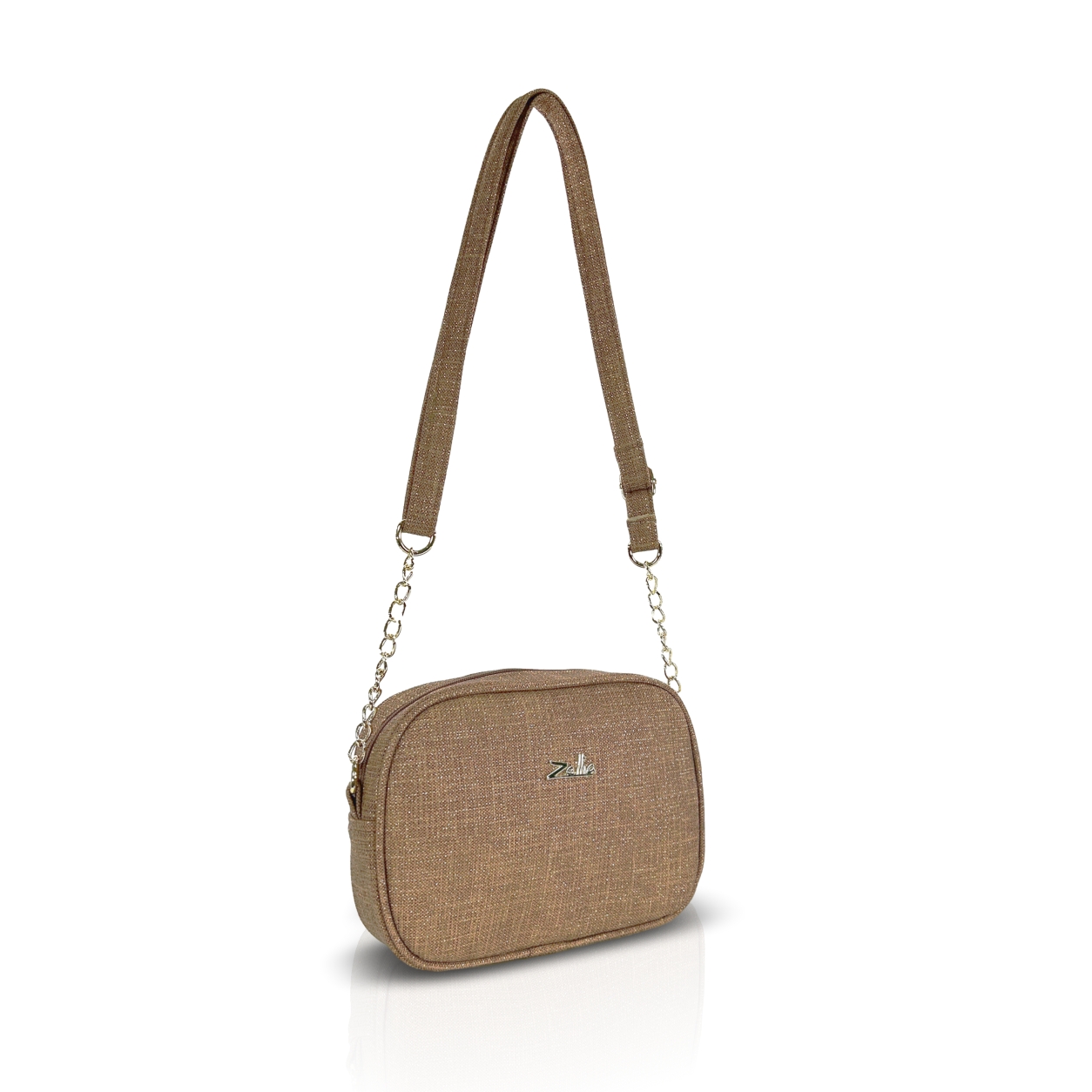 Zellia Női Oldaltáska Zlb202 Camel - Shimmer - - Image 3