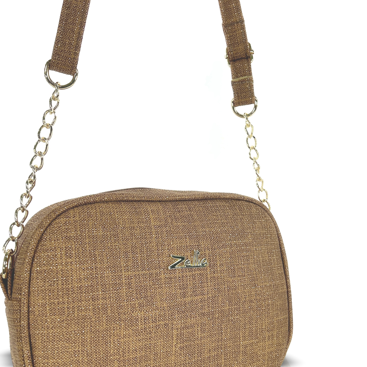 Zellia Női Oldaltáska Zlb202 Camel - Shimmer - - Image 4