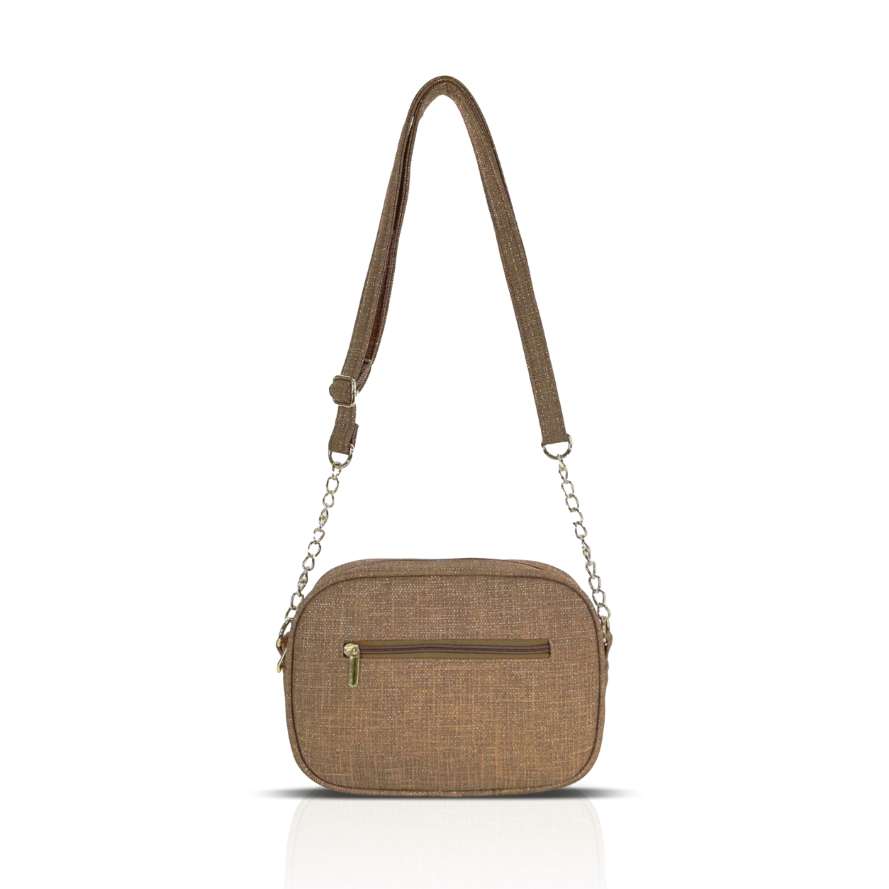 Zellia Női Oldaltáska Zlb202 Camel - Shimmer - - Image 5