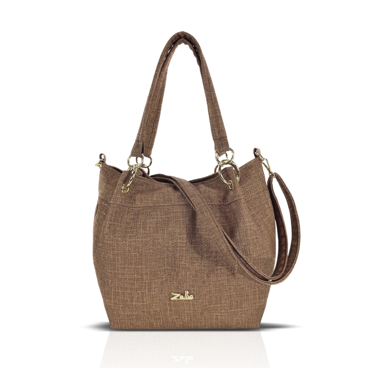 Zellia Női Válltáska Zlb475 Camel - Shimmer -