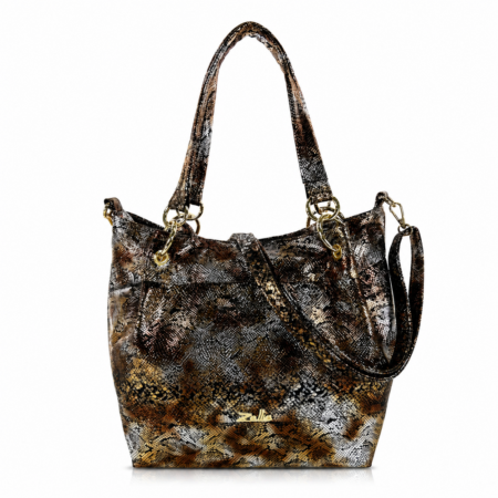 Zellia Női Válltáska Zlb475 Bronz-Fekete - Python -