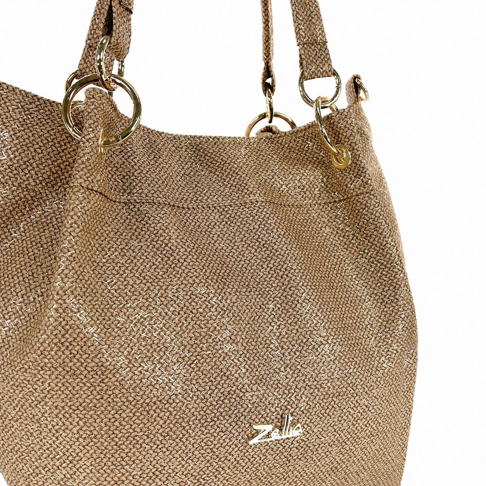 Zellia Női Válltáska Zlb475 Beige-Arany - Bella - - Image 3
