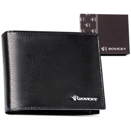 Rovicky Férfi Bőr Pénztárca -R-N992-PDM-3265 BLACK- Fekete