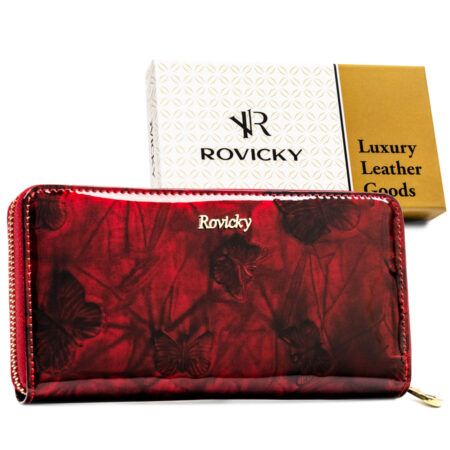 Rovicky  Lakk Bőr Női Pénztárca RH-25-1-DBF RED- Piros