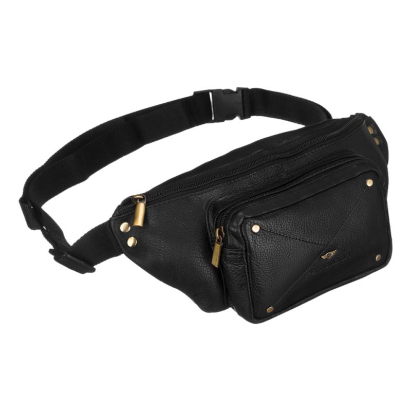 Peterson Férfi Bőr Övtáska -PTN-375-NDM-2708 BLACK- Fekete