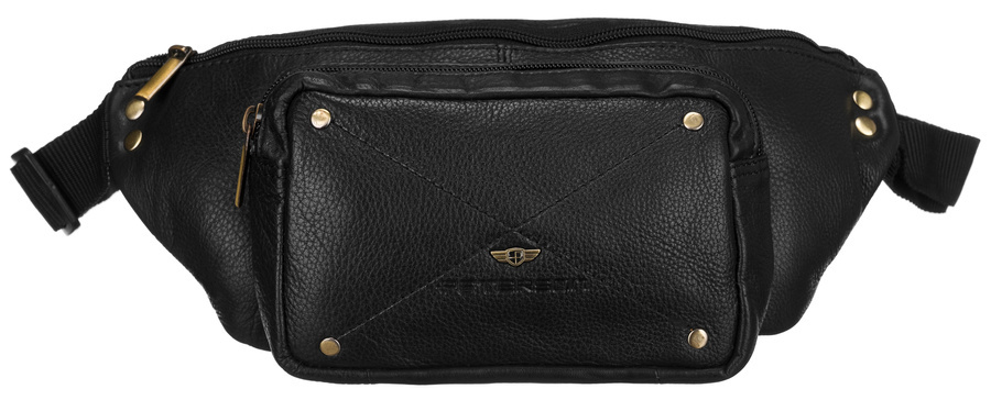 Peterson Férfi Bőr Övtáska -PTN-375-NDM-2708 BLACK- Fekete - Image 10