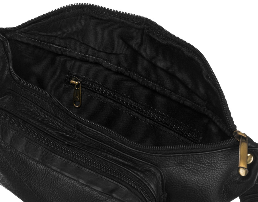 Peterson Férfi Bőr Övtáska -PTN-375-NDM-2708 BLACK- Fekete - Image 5