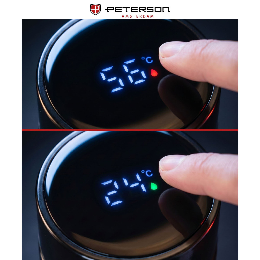 Peterson Termosz Led Kijelzővel -PTN TE-02-480-BLACK- Fekete - 480ml - Image 10