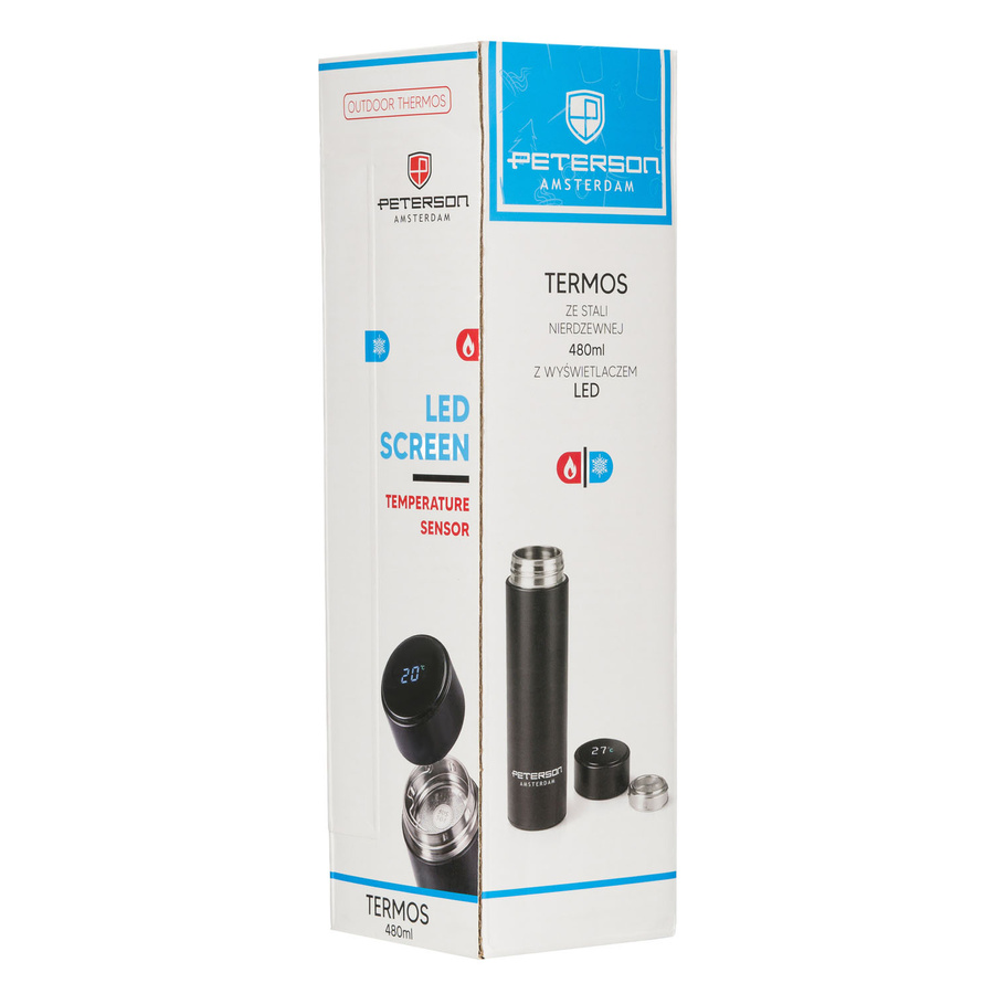Peterson Termosz Led Kijelzővel -PTN TE-02-480-BLACK- Fekete - 480ml - Image 18