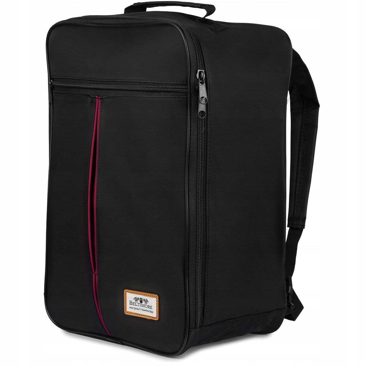 Beltimore Utazó Hátizsák -Q77black_bordo- Fekete- 40 X 25 X 20 cm
