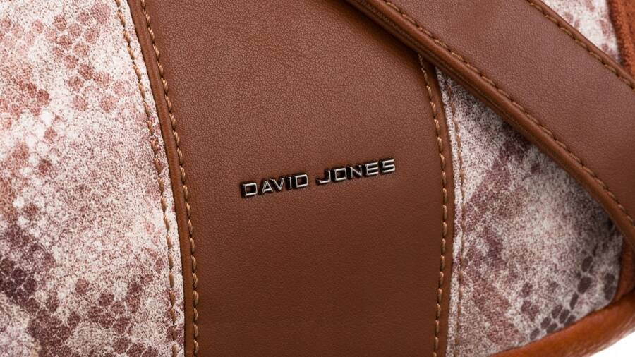 David Jones Öko Bőr Női Válltáska 6885-1 COGNAC - Image 4