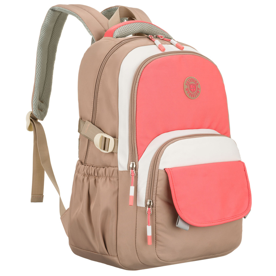 Peterson hátizsák- PTN 8592-1372 BEIGE- Bézs Rózsaszín