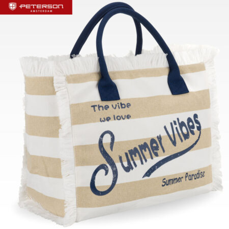 Peterson Női shopper strand táska PTN MX05-M-WHITE-BEIGE-