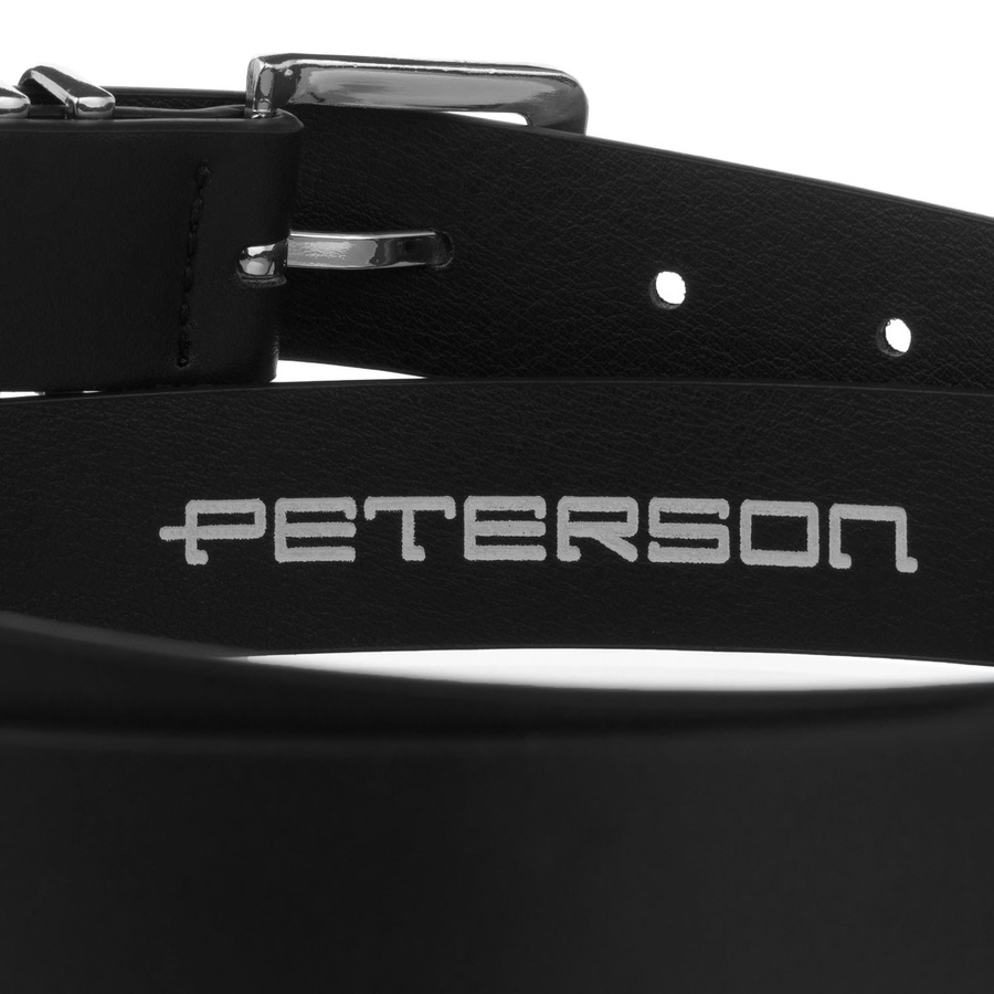 Peterson Öko Bőr Öv -PTN STU-17S1-95 FEKETE- 115 cm - Image 4