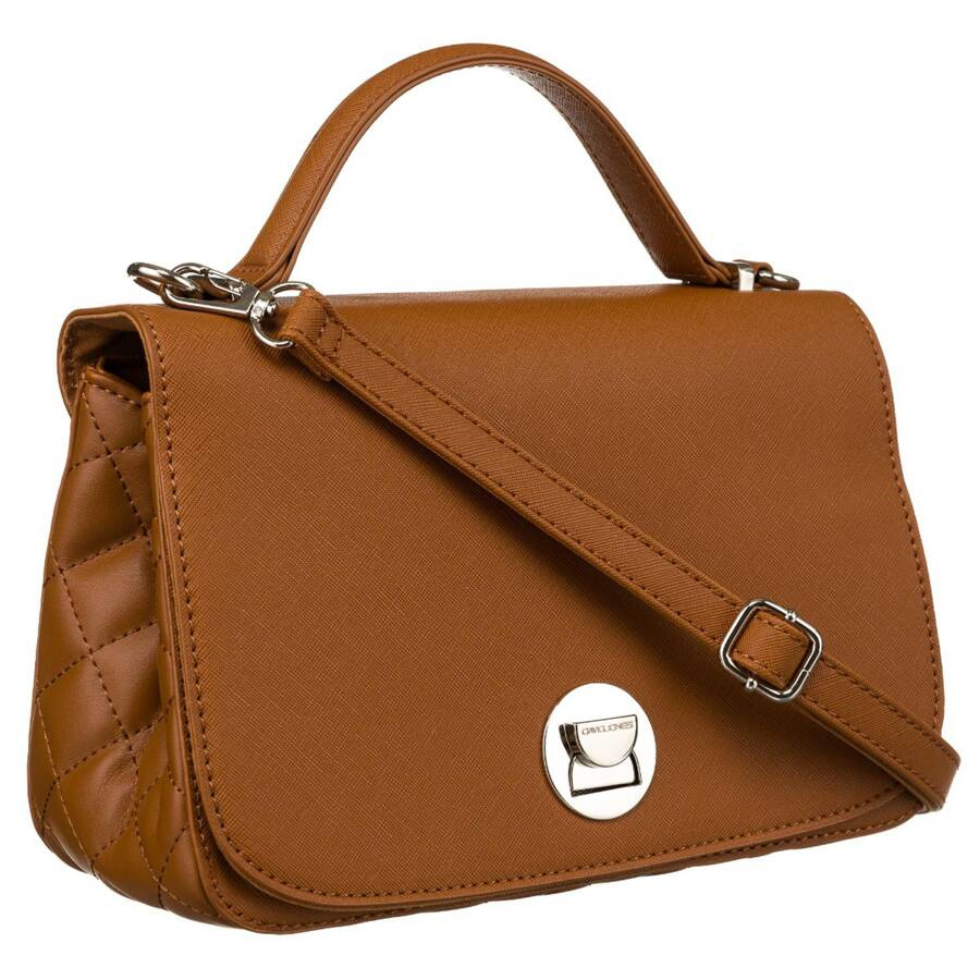 David Jones Öko-Bőr Női Válltáska -6835-1 COGNAC