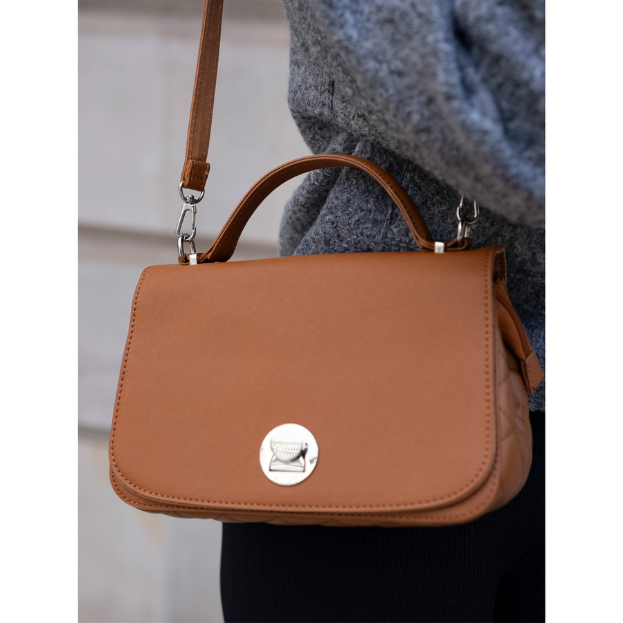 David Jones Öko-Bőr Női Válltáska -6835-1 COGNAC - Image 10