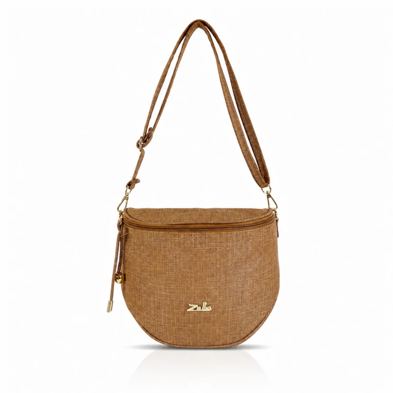 Zellia Női Oldaltáska Zlb12 Camel - Shimmer -