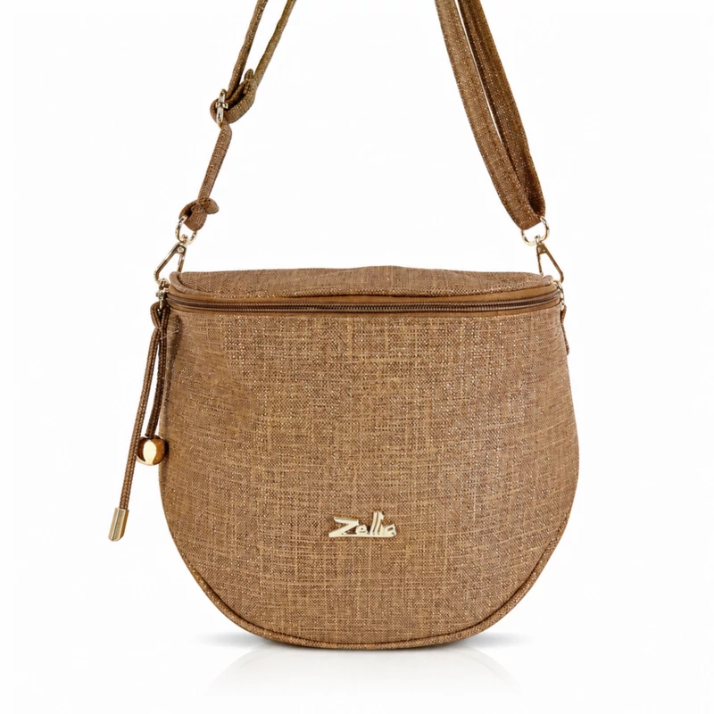 Zellia Női Oldaltáska Zlb12 Camel - Shimmer - - Image 2