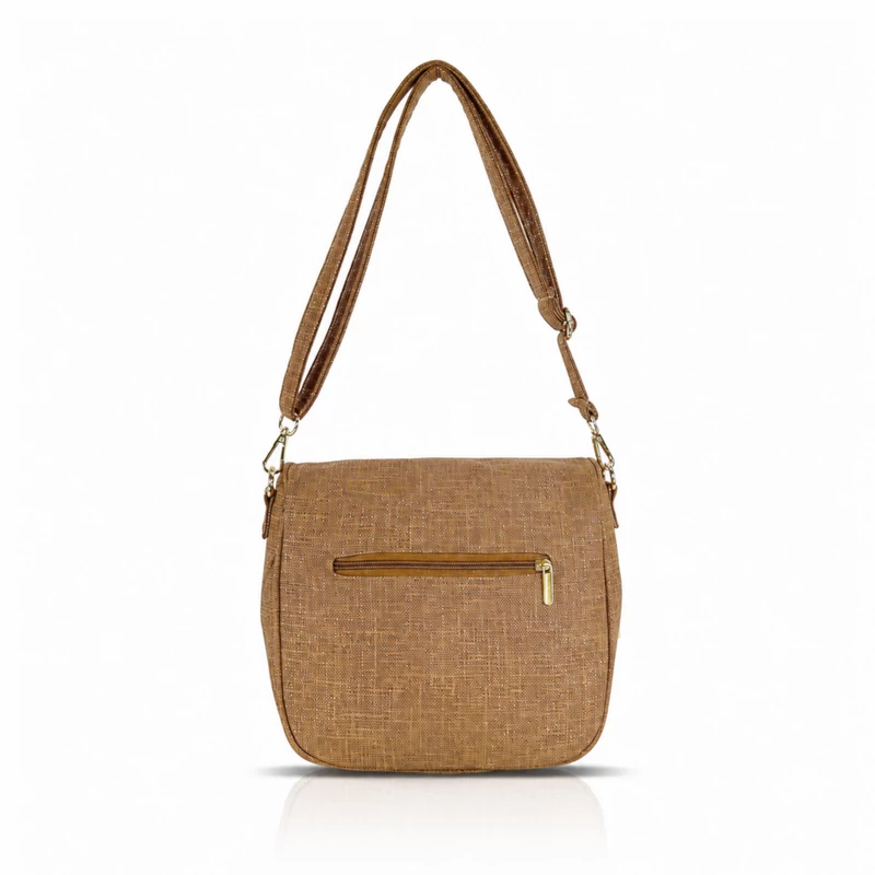 Zellia Női Oldaltáska Zlb12 Camel - Shimmer - - Image 5