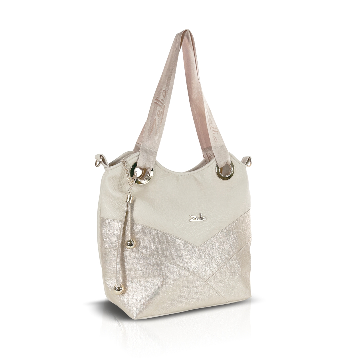 Zellia Női Válltáska ZLB451 Beige-Arany - Ch - - Image 2