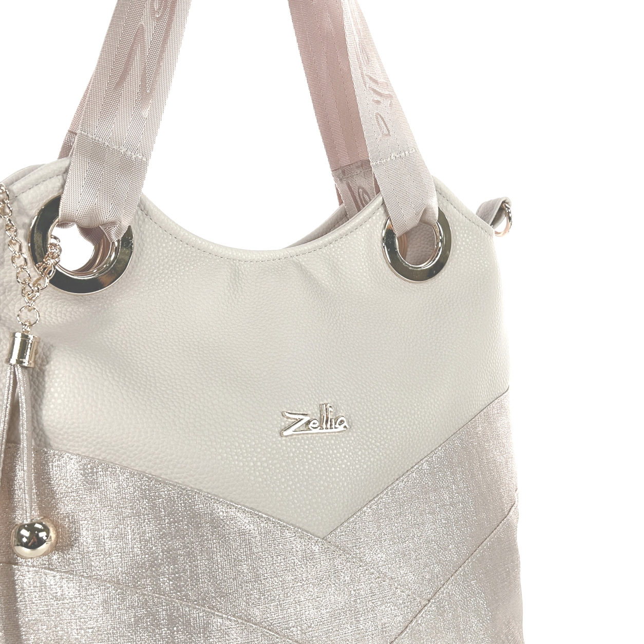 Zellia Női Válltáska ZLB451 Beige-Arany - Ch - - Image 3