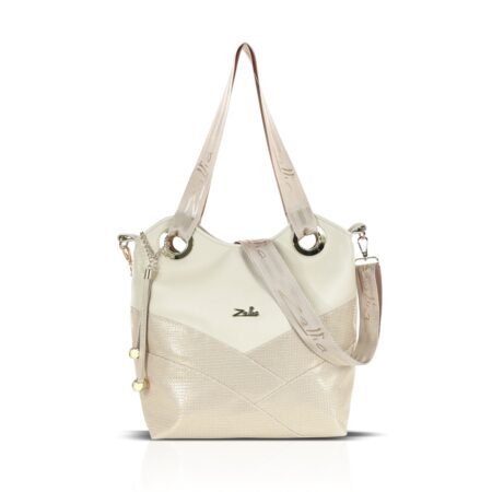 Zellia Női Válltáska ZLB451 Beige-Rosegold - Csillámos -