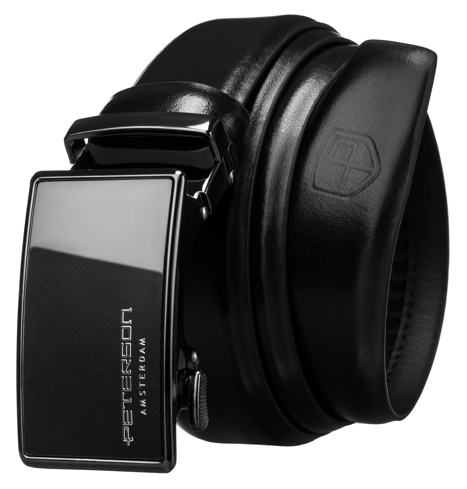 Peterson Férfi Bőr Szett Pénztárca & Automata Őv -PTN N4L-125-D03-BW- Fekete - Image 9