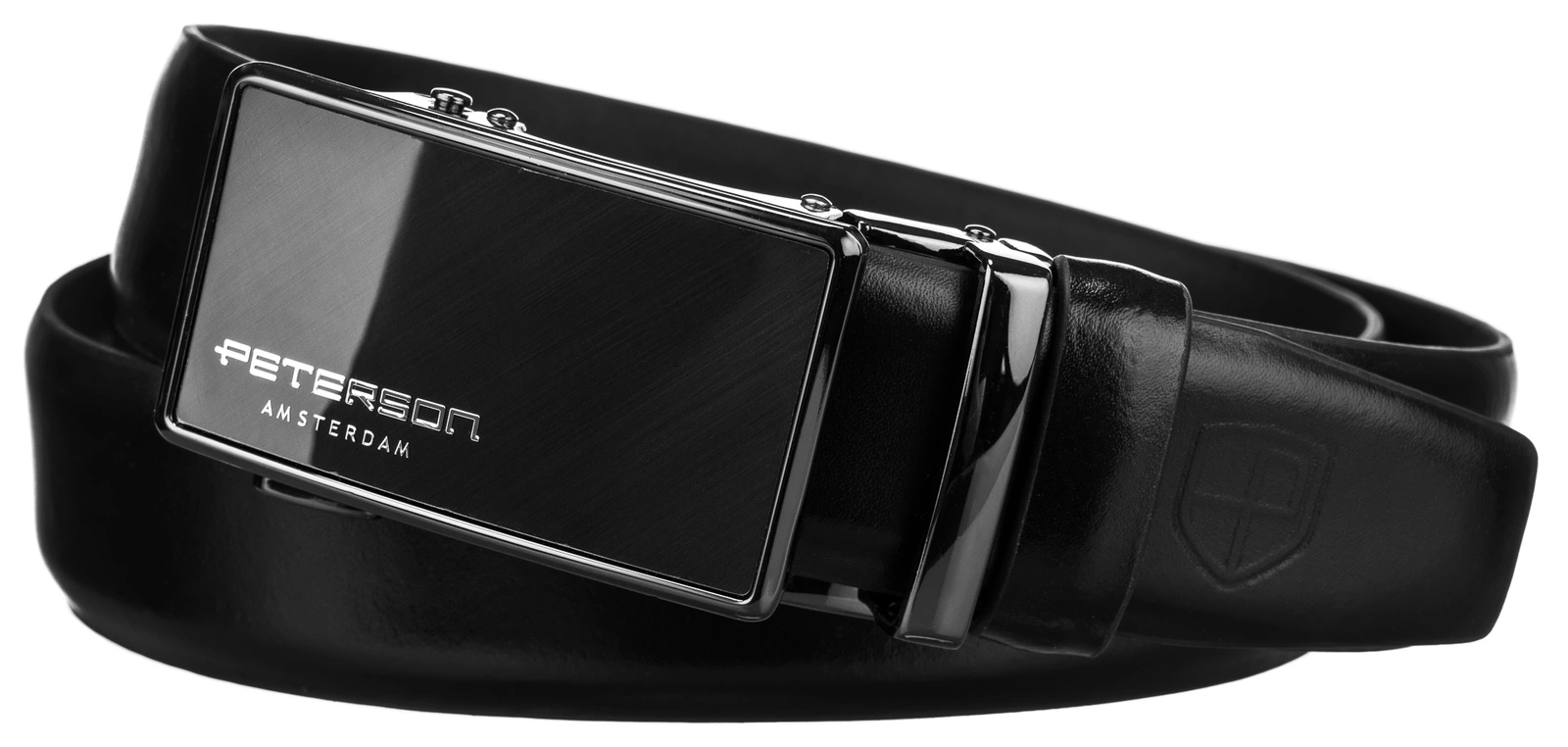 Peterson Férfi Bőr Szett Pénztárca & Automata Őv -PTN N4L-125-D03-BW- Fekete - Image 2